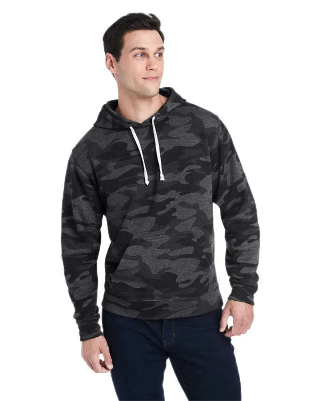 J America Adult Triblend Pullover Fleece Hooded Sweatshirt — view 64