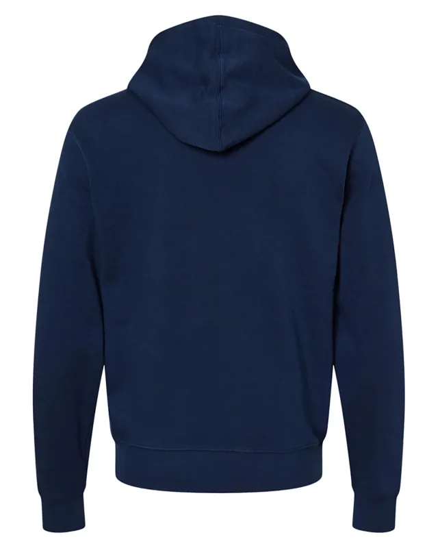 J America Adult Triblend Pullover Fleece Hooded Sweatshirt — view 8