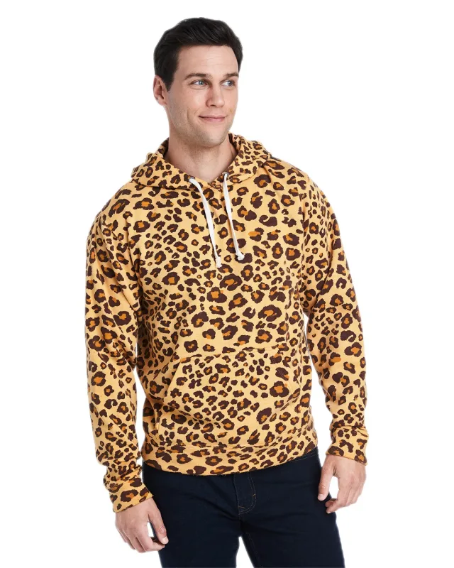 J America Adult Triblend Pullover Fleece Hooded Sweatshirt — view 69