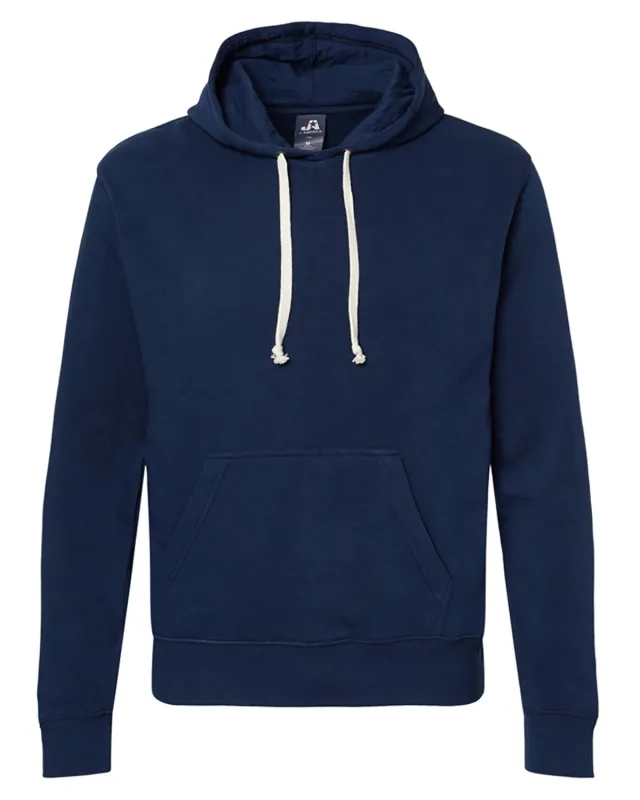J America Adult Triblend Pullover Fleece Hooded Sweatshirt — view 9