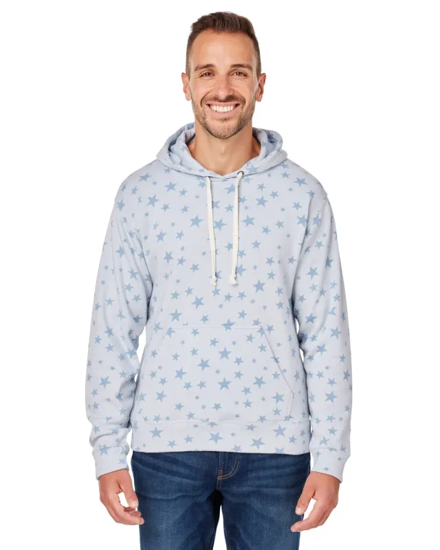 J America Adult Triblend Pullover Fleece Hooded Sweatshirt — view 75