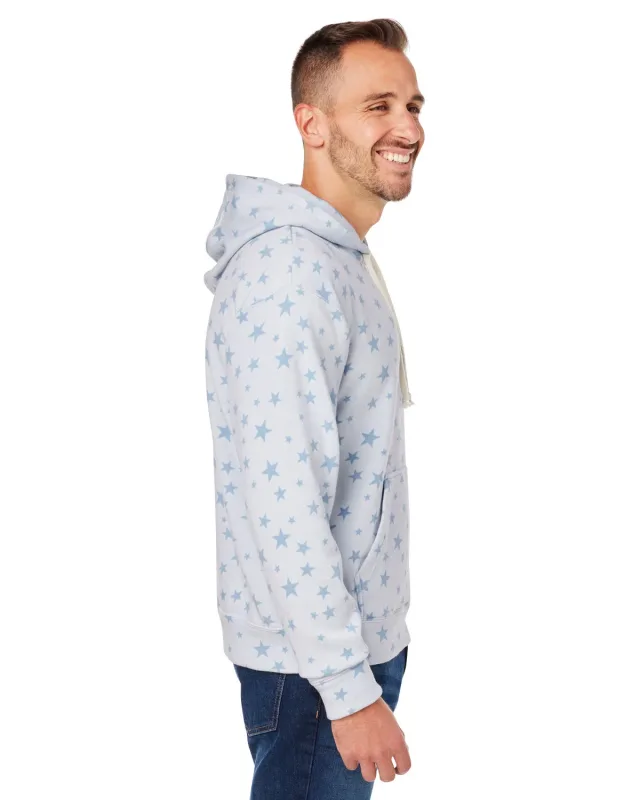 J America Adult Triblend Pullover Fleece Hooded Sweatshirt — view 76
