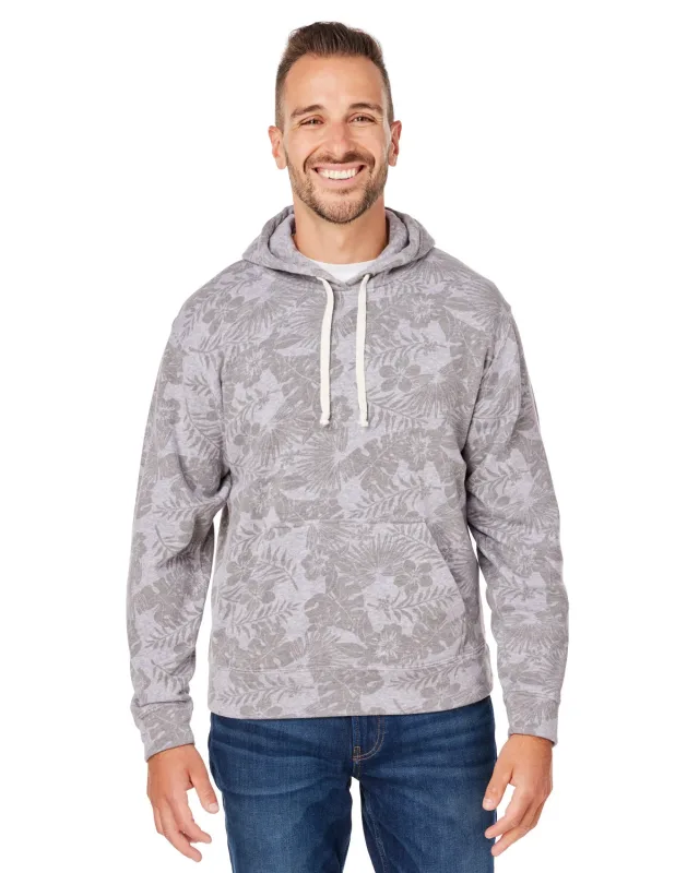 J America Adult Triblend Pullover Fleece Hooded Sweatshirt — view 78