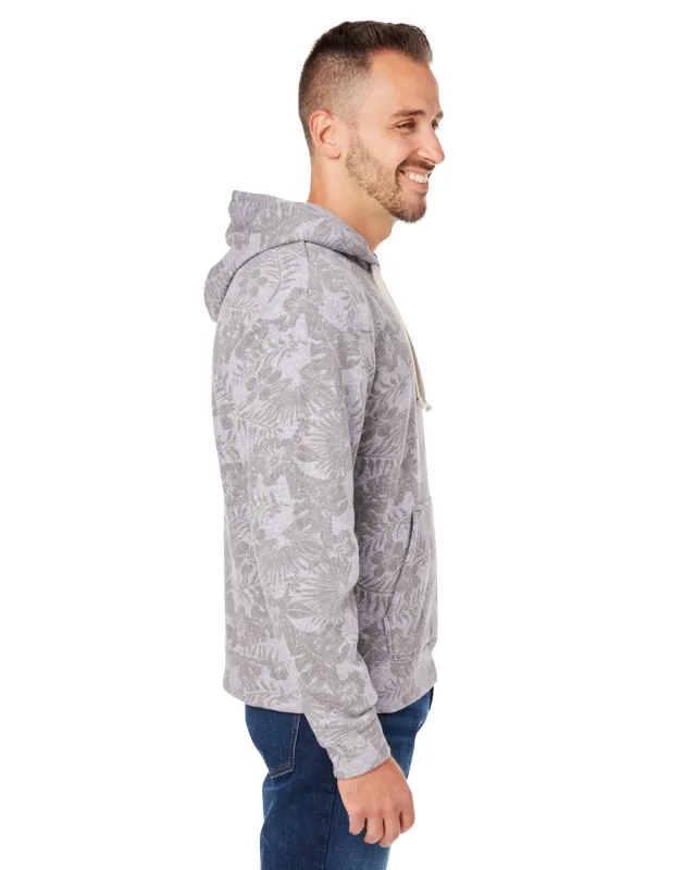 J America Adult Triblend Pullover Fleece Hooded Sweatshirt — view 79