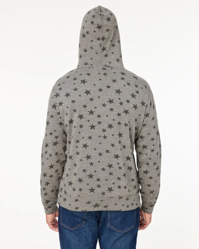 J America Adult Triblend Pullover Fleece Hooded Sweatshirt — view 80