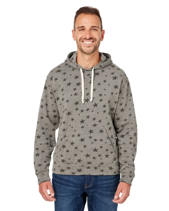 J America Adult Triblend Pullover Fleece Hooded Sweatshirt — view 81