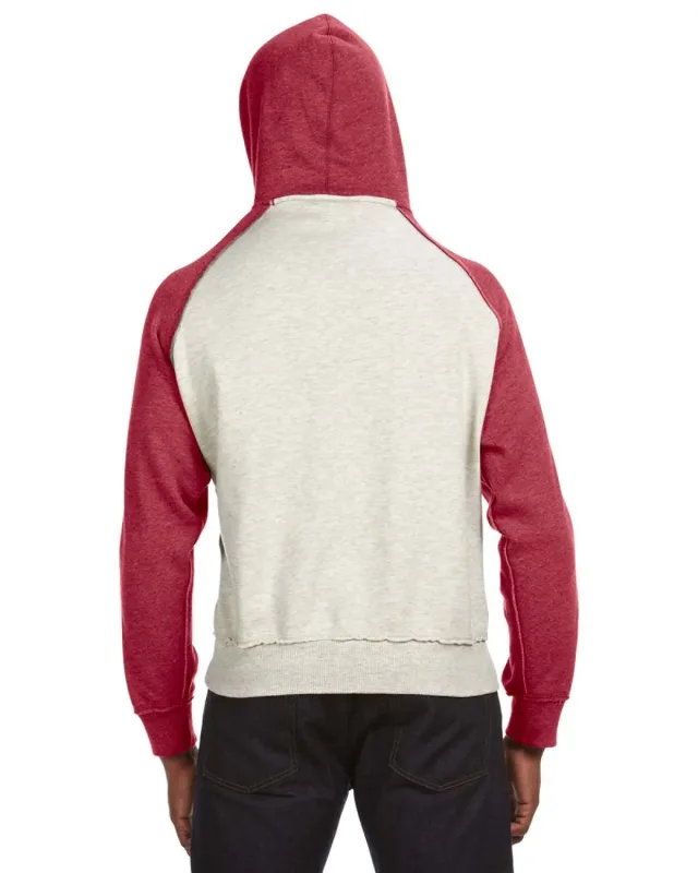 J America Adult Vintage Heather Pullover Hooded Sweatshirt — view 10