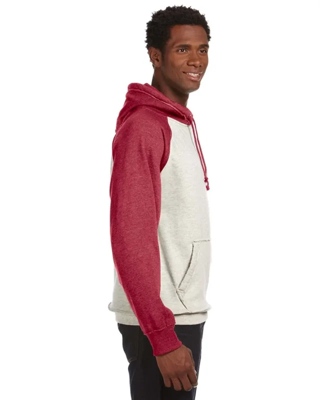 J America Adult Vintage Heather Pullover Hooded Sweatshirt — view 12