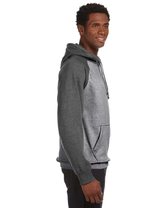 J America Adult Vintage Heather Pullover Hooded Sweatshirt — view 15