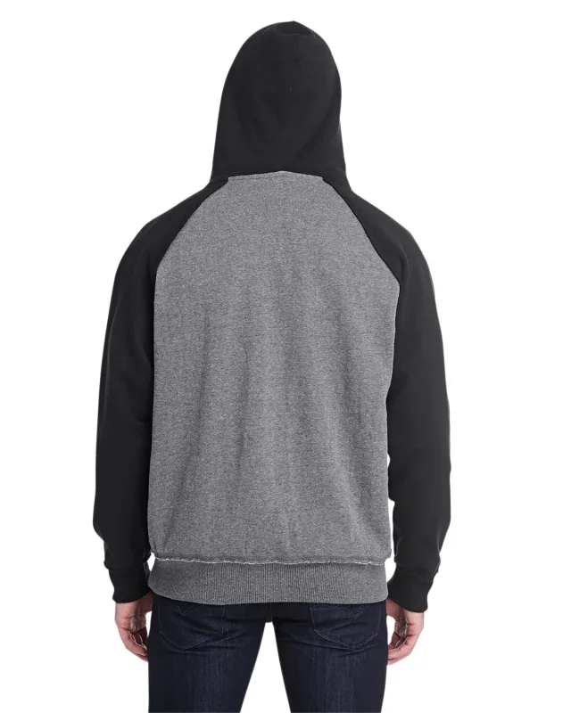 J America Adult Vintage Heather Pullover Hooded Sweatshirt — view 16