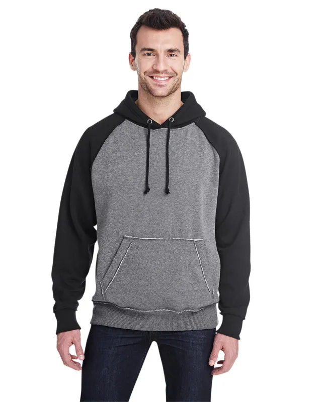 J America Adult Vintage Heather Pullover Hooded Sweatshirt — view 17