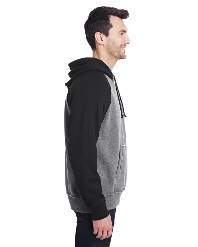 J America Adult Vintage Heather Pullover Hooded Sweatshirt — view 18