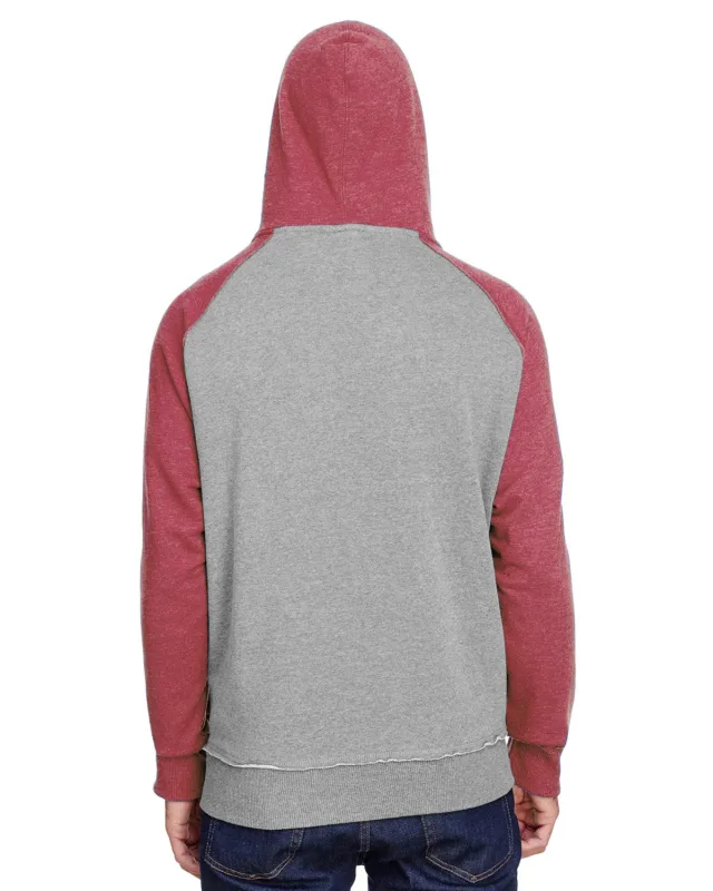 J America Adult Vintage Heather Pullover Hooded Sweatshirt — view 19