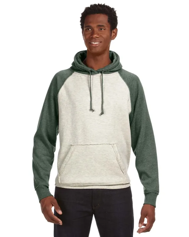 J America Adult Vintage Heather Pullover Hooded Sweatshirt — view 2