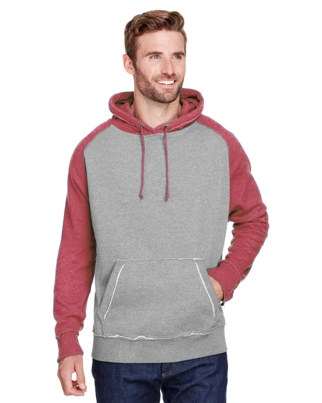 J America Adult Vintage Heather Pullover Hooded Sweatshirt — view 20