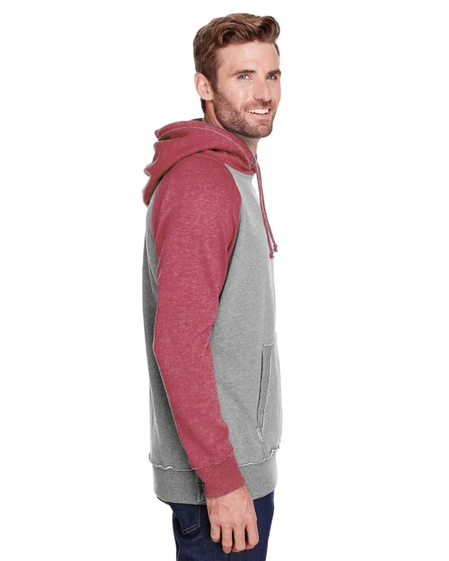 J America Adult Vintage Heather Pullover Hooded Sweatshirt — view 21