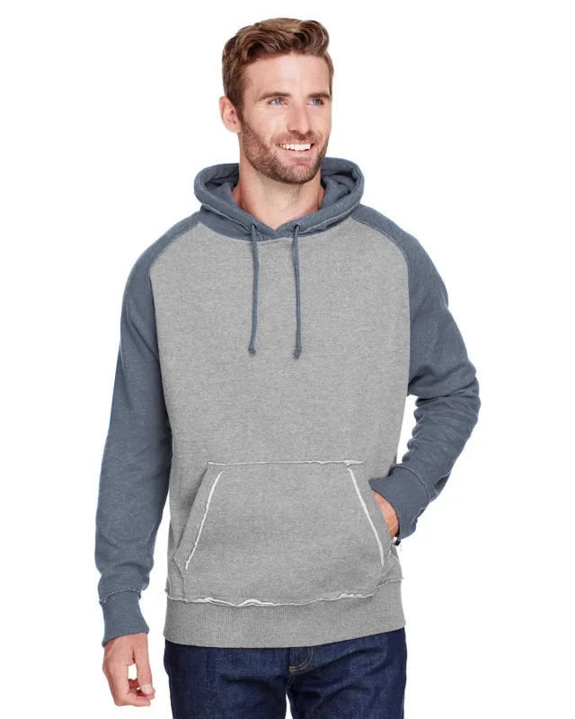 J America Adult Vintage Heather Pullover Hooded Sweatshirt — view 23