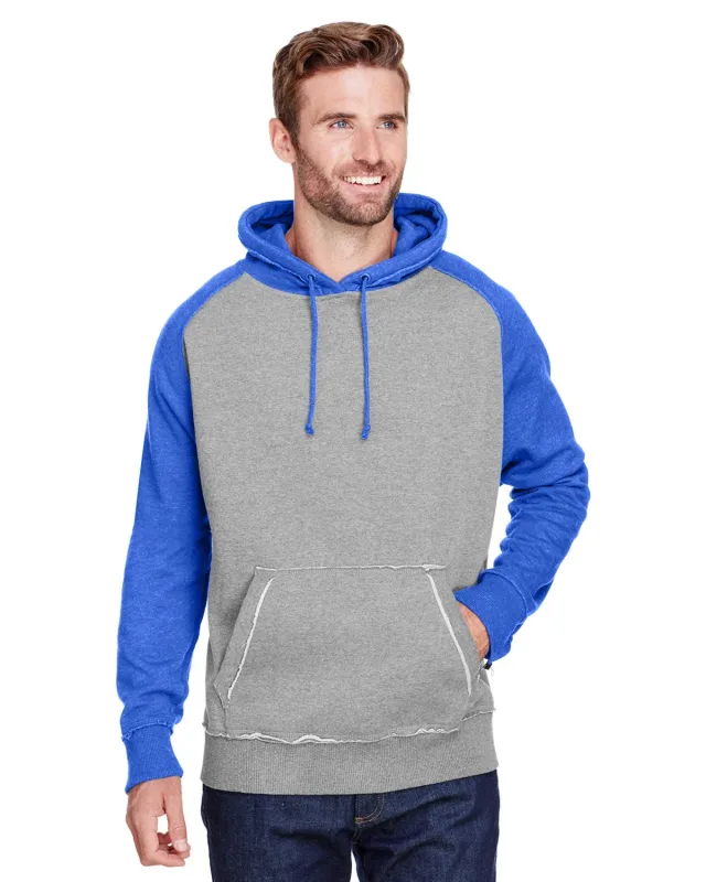 J America Adult Vintage Heather Pullover Hooded Sweatshirt — view 26