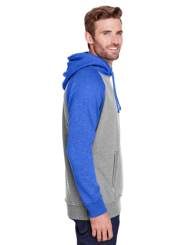J America Adult Vintage Heather Pullover Hooded Sweatshirt — view 27