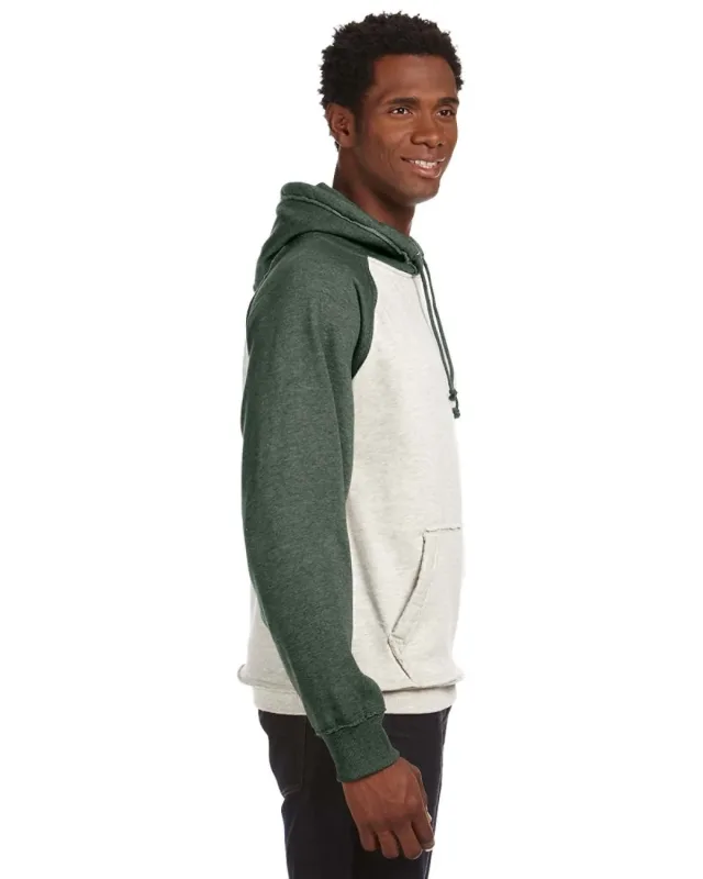 J America Adult Vintage Heather Pullover Hooded Sweatshirt — view 3