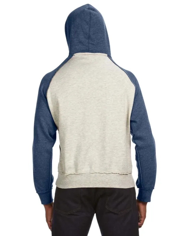 J America Adult Vintage Heather Pullover Hooded Sweatshirt — view 4