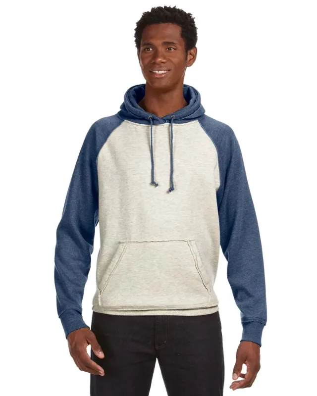 J America Adult Vintage Heather Pullover Hooded Sweatshirt — view 5