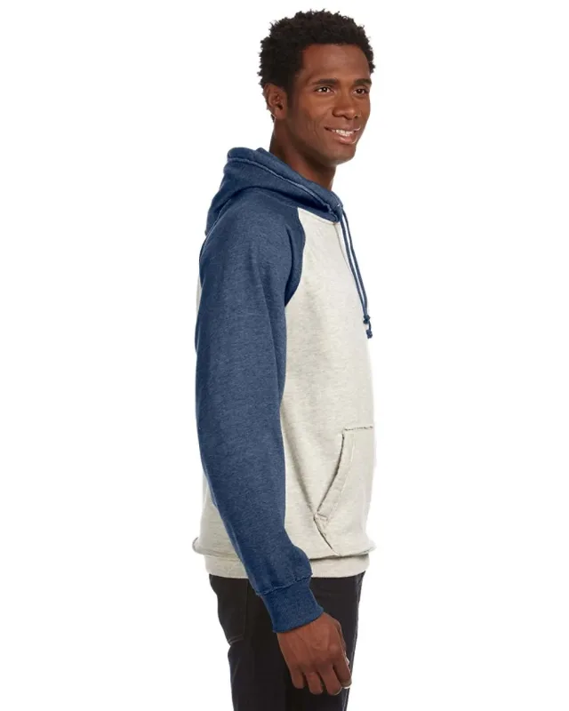 J America Adult Vintage Heather Pullover Hooded Sweatshirt — view 6