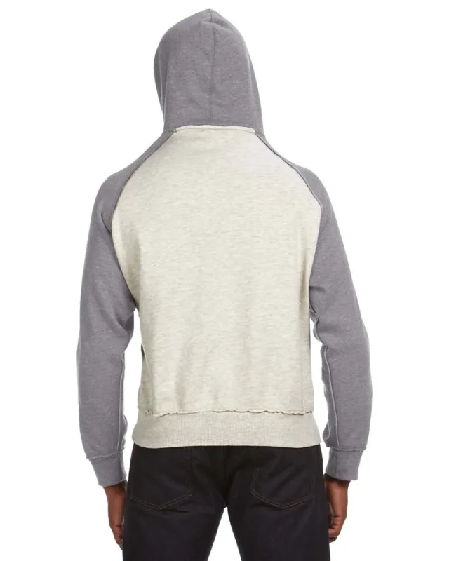 J America Adult Vintage Heather Pullover Hooded Sweatshirt — view 7