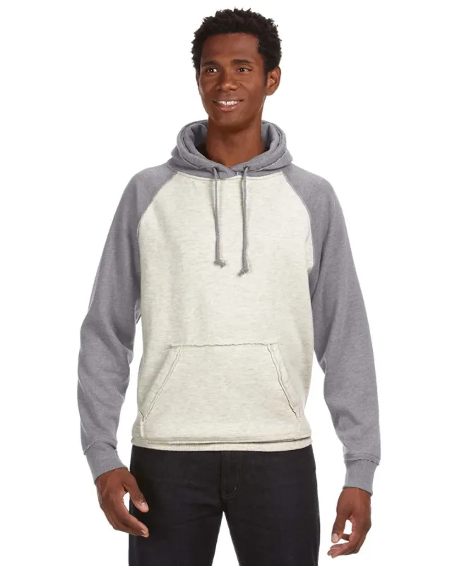 J America Adult Vintage Heather Pullover Hooded Sweatshirt — view 8