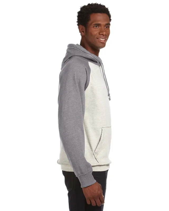 J America Adult Vintage Heather Pullover Hooded Sweatshirt — view 9