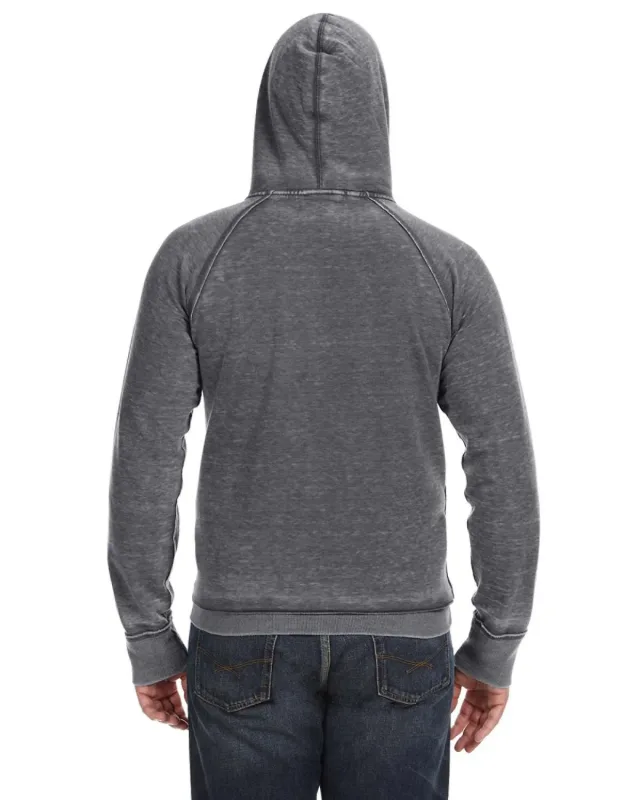 J America Adult Vintage Zen Fleece Pullover Hooded Sweatshirt — view 10