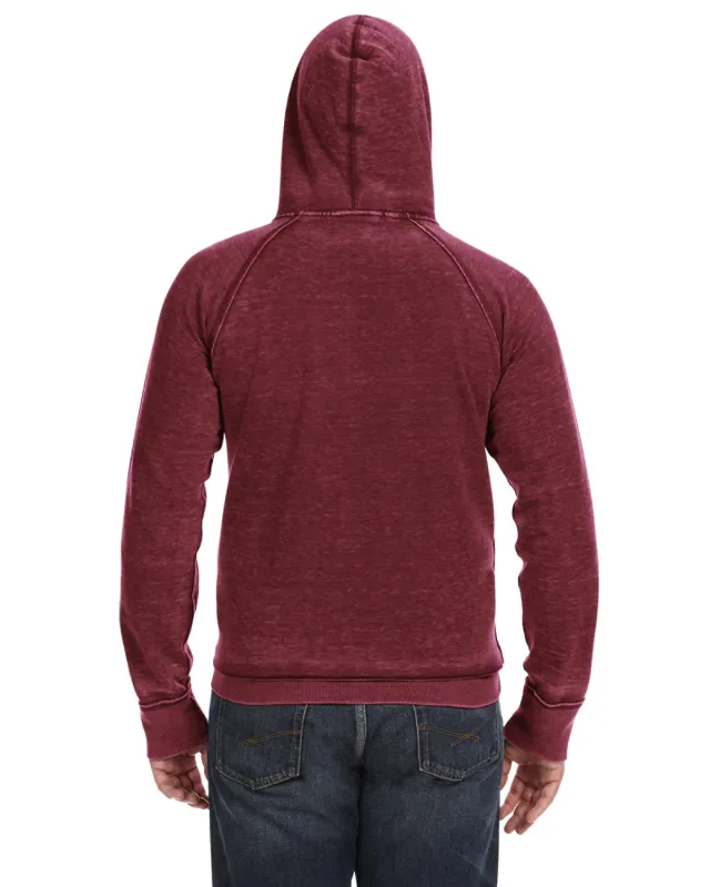 J America Adult Vintage Zen Fleece Pullover Hooded Sweatshirt — view 16