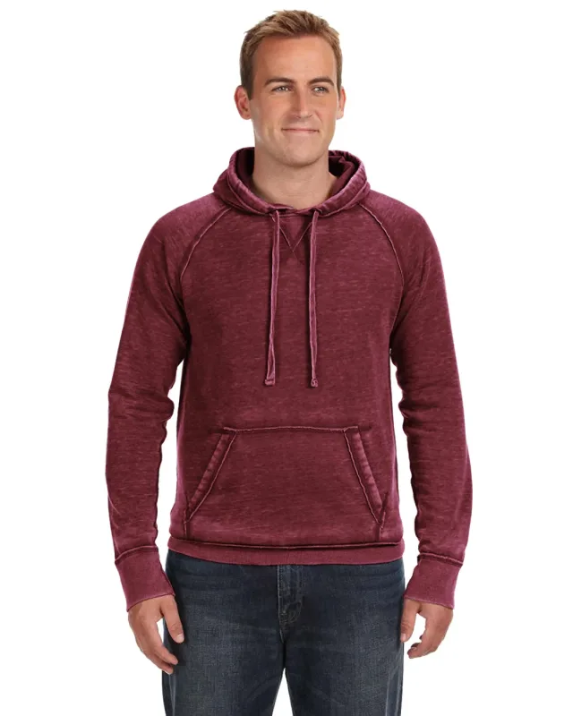 J America Adult Vintage Zen Fleece Pullover Hooded Sweatshirt — view 17