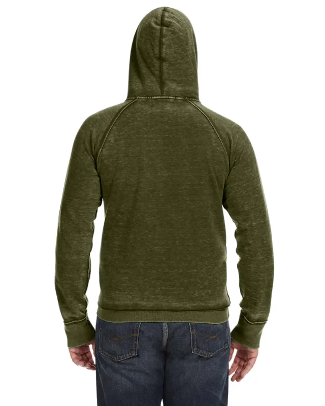 J America Adult Vintage Zen Fleece Pullover Hooded Sweatshirt — view 19