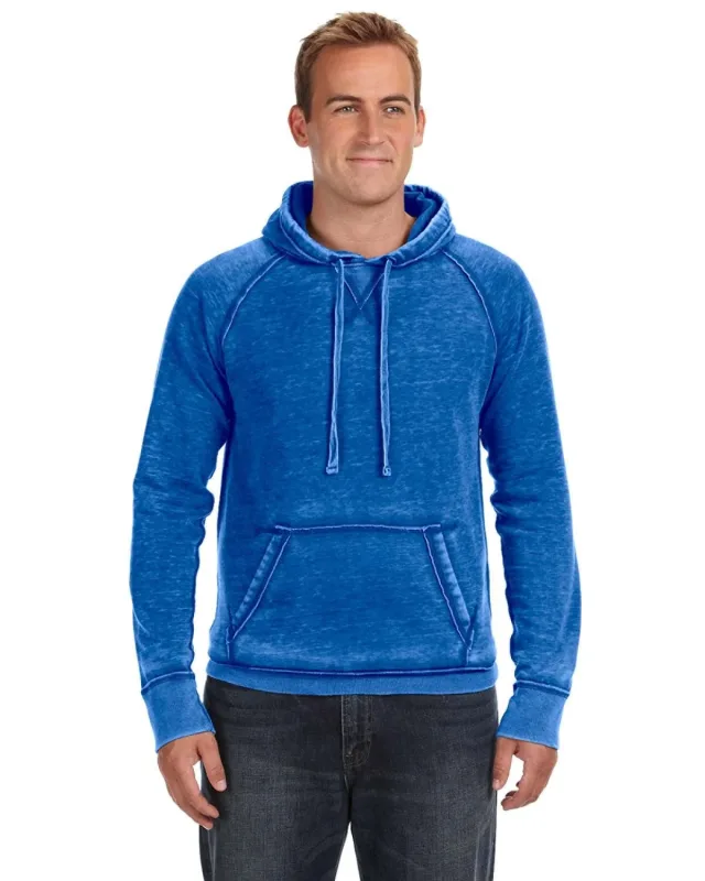 J America Adult Vintage Zen Fleece Pullover Hooded Sweatshirt — view 2