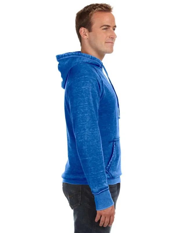 J America Adult Vintage Zen Fleece Pullover Hooded Sweatshirt — view 3