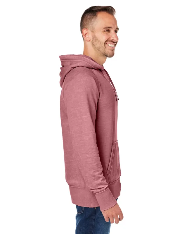 J America Adult Vintage Zen Fleece Pullover Hooded Sweatshirt — view 30