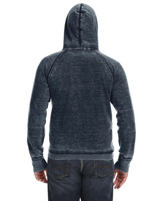 J America Adult Vintage Zen Fleece Pullover Hooded Sweatshirt — view 4