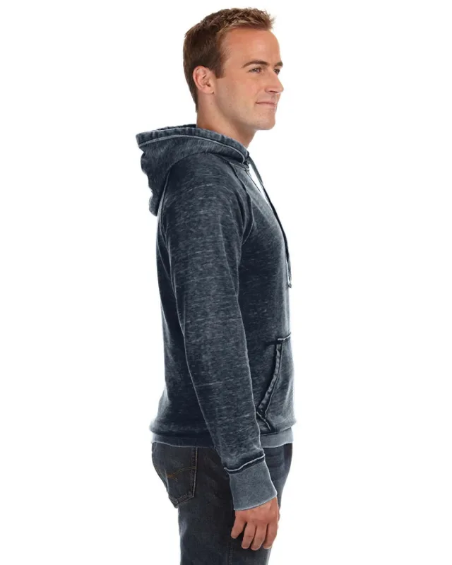 J America Adult Vintage Zen Fleece Pullover Hooded Sweatshirt — view 6
