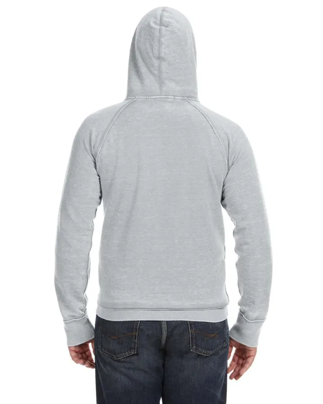 J America Adult Vintage Zen Fleece Pullover Hooded Sweatshirt — view 7