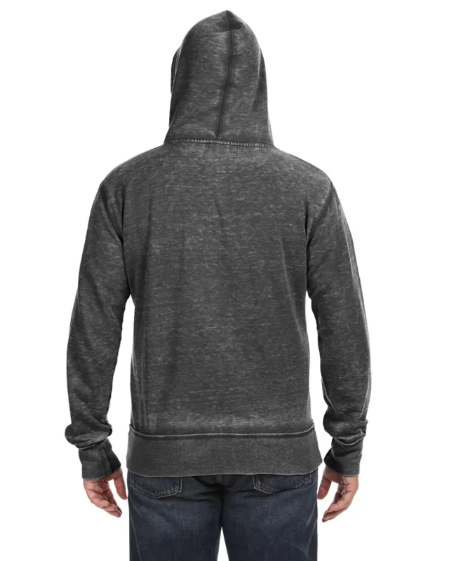 J America Adult Vintage Zen Full-Zip Fleece Hooded Sweatshirt — view 10