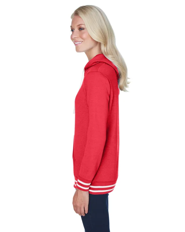 J America Ladies' Relay Hooded Sweatshirt — view 3