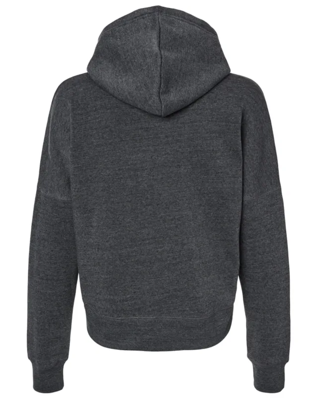 J America Ladies' Triblend Cropped Hooded Sweatshirt — view 11