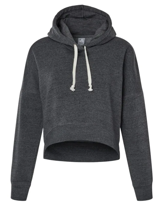 J America Ladies' Triblend Cropped Hooded Sweatshirt — view 12