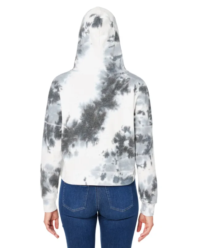 J America Ladies' Triblend Cropped Hooded Sweatshirt — view 14