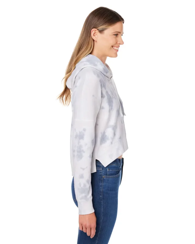 J America Ladies' Triblend Cropped Hooded Sweatshirt — view 19
