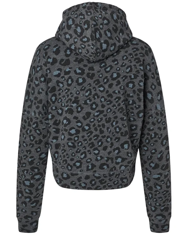 J America Ladies' Triblend Cropped Hooded Sweatshirt — view 7