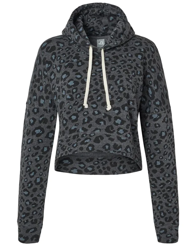 J America Ladies' Triblend Cropped Hooded Sweatshirt — view 8