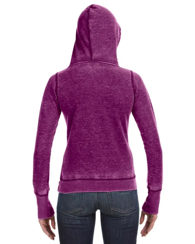 J America Ladies' Zen Pullover Fleece Hooded Sweatshirt — view 10