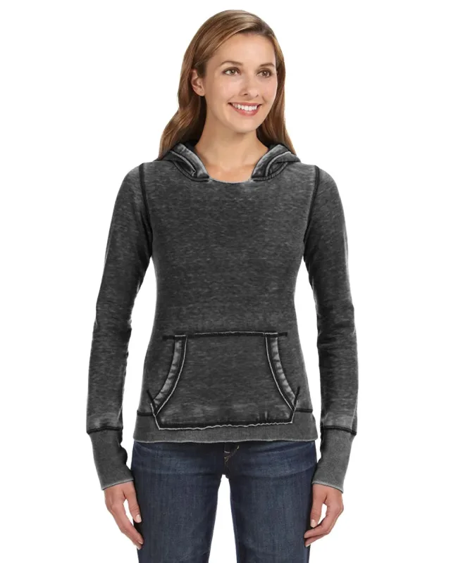 J America Ladies' Zen Pullover Fleece Hooded Sweatshirt — view 14